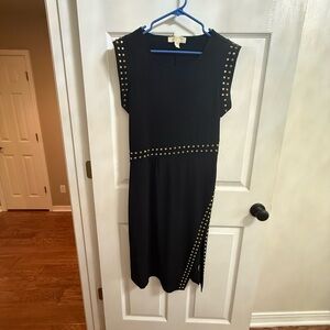 MICHAEL Michael Kors Black Asymmetrical Sheath Dress